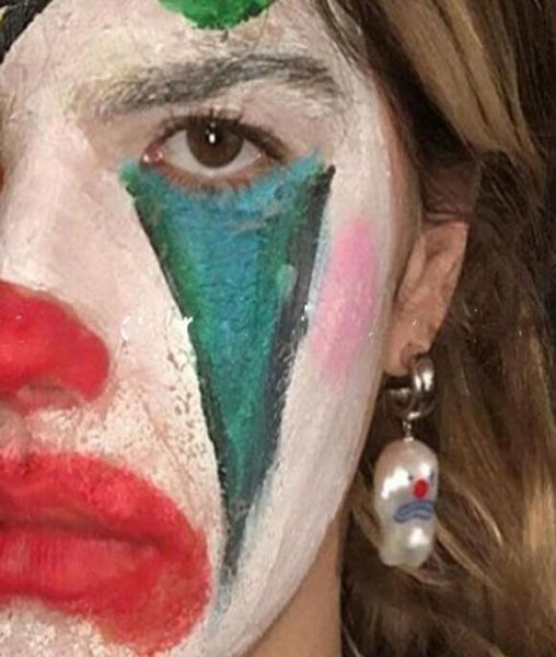 

jiwinaia heteromorphic clown natural baroque pearl fashion personalized jewelry earrings for men and women 925 ear studs9856402, Golden