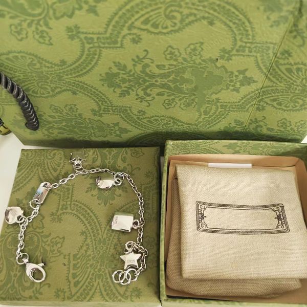 

new designer charm bracelet chain s925 silver plated star gift butterfly bracelets chains fashion jewelry cufflinks elegant