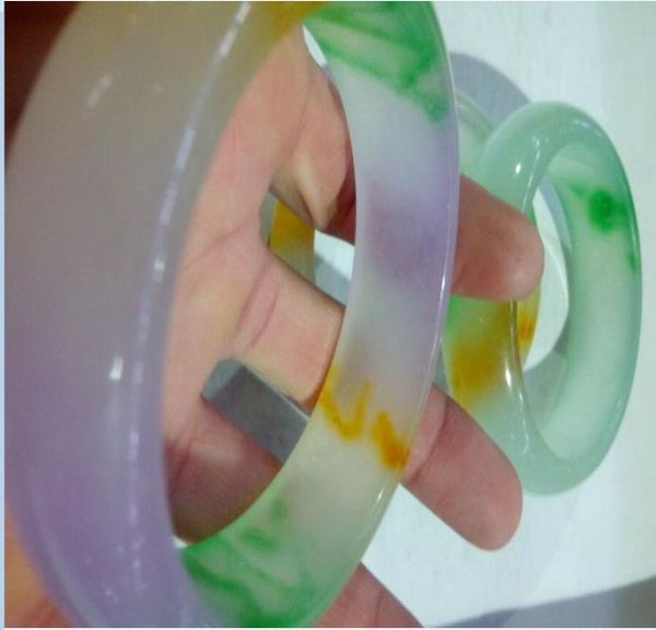 

2016 natural a cargo ice kinds of natural jadeite jade bracelet women039s three color jade bracelets 5660mm7606879, Black