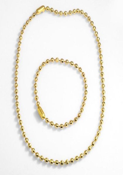 

pendant necklaces gold chain 4mm round beads choker necklace for women mosaic bead ball whole jewelry accessories gifts nket794511288, Silver