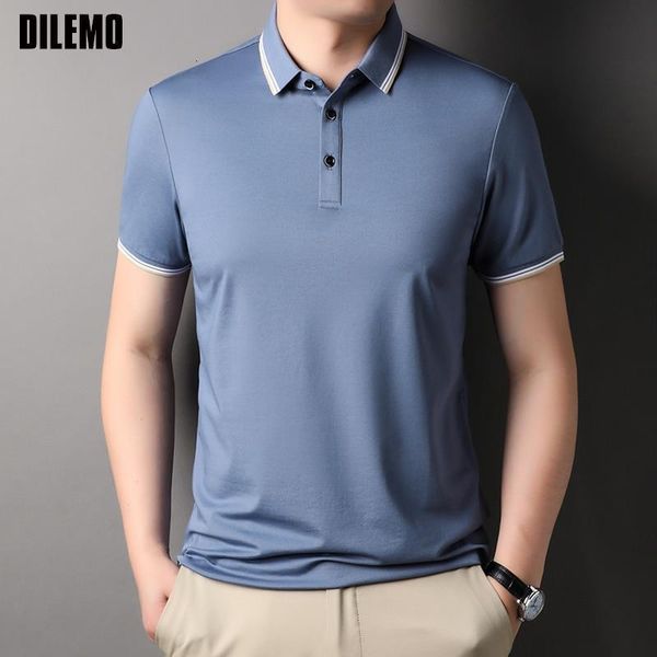 

men's polos grade 52% cotton summer brand fashion designer polo shirts for men short sleeve casual fashions men clothes 230713, White;black