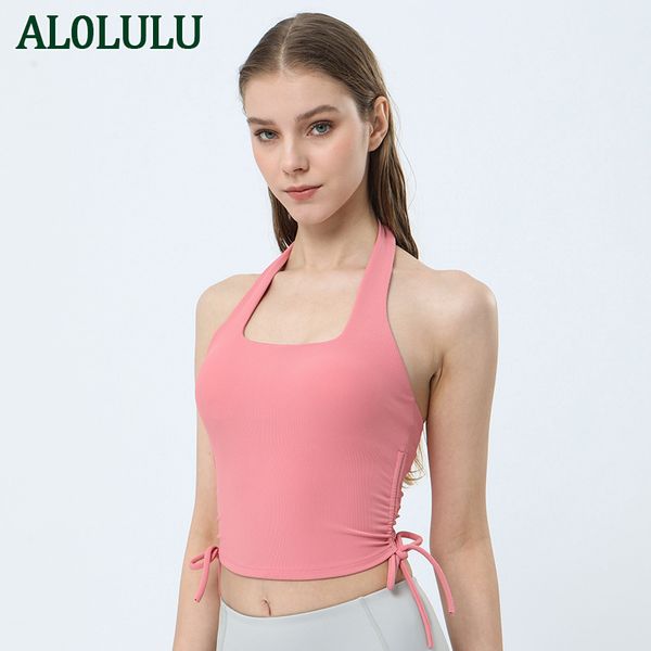 

al0lulu yoga fitness vest women's drawstring sports running sports tank