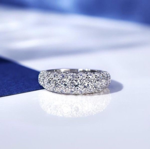 

s925 silver charm punk band ring with all sparkly diamonds for women wedding jewelry gift have stamp ps78596138662