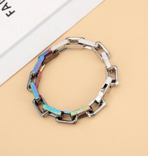 

classic bracelet 21cm bamboo chain titanium steel color neutral designer brand luxury couple gift fashion jewelry6467131, Black