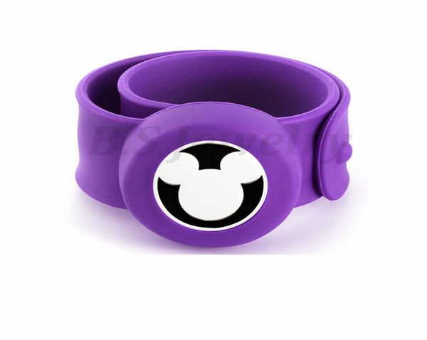 

mouse2 kids silcone adjustable mosquito repellent bangle essential oil diffuser slap bracelet with stainless steel diffuser locket3538284, Silver