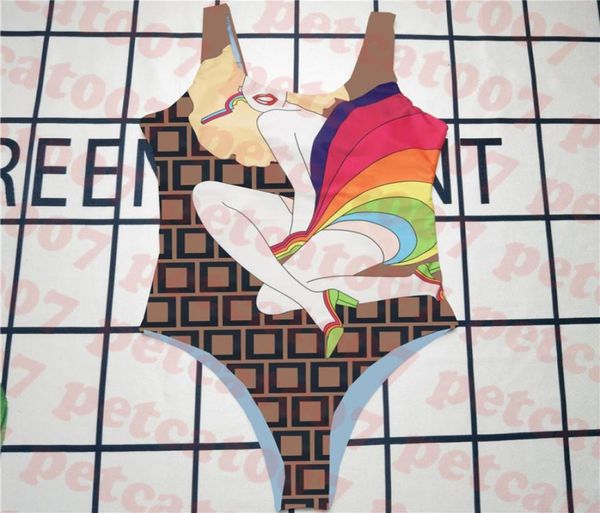 

vintage womens swimsuit swim letter print women swimwear bikini fashion ladies one piece swimsuits8195089