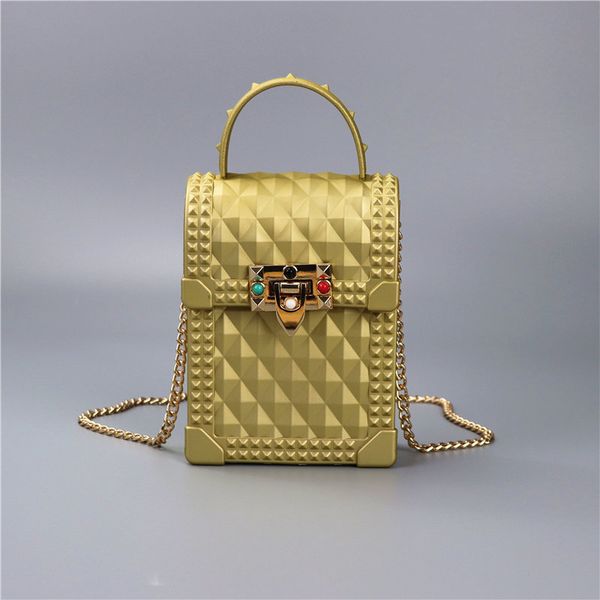 

designer bag women shoulder bag fashion personalized mini box bag versatile retro riveted crossbody bag vertical jelly bag