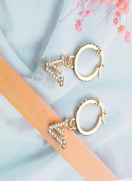

designers womens brand designer earrings ear stud crystal women elegance temperament simple ladies wedding party jewelry gift acce9071591, Golden;silver
