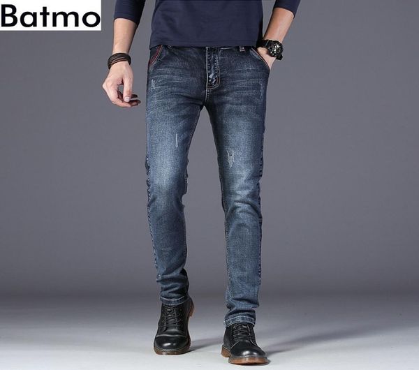 

batmo new arrival casual slim elastic jeans men men039s pencil pants skinny jeans men z002 2011119776755, Blue