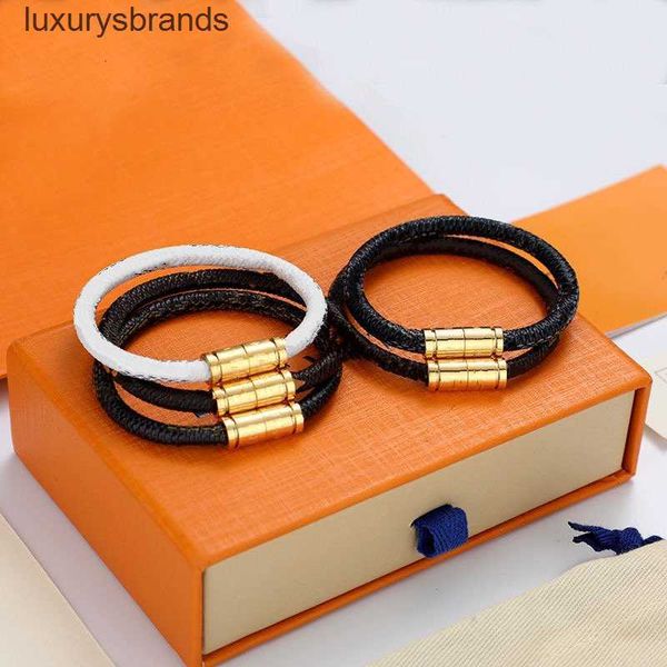

brand designer bracelet classic flower plaid leather rope gold silver buckle beads hand rope men women couple bracelets luxury fashion gift, Golden;silver