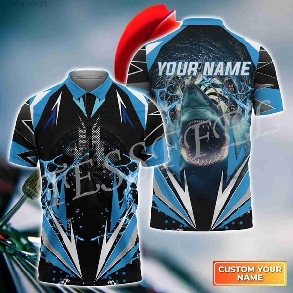 

men's t-shirts custom name sports player darts beer club tattoo 3dprint summer casual harajuku polo shirts streetwear short sleeves t-s, White;black
