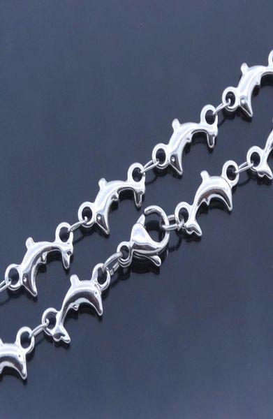 

stainless steel anklets for women jewelry ankle bracelet dolphin charm waterproof 9quot 10quot 11quot8234175, Red;blue