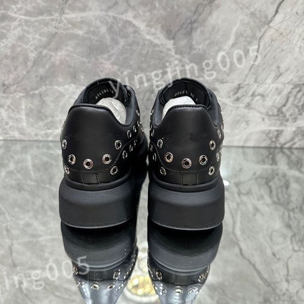 

new luxurys designer sneakers calfskin casual shoes reflective shoes vintage trainers sneaker leisure shoe platform lace-up xsd221110, Black