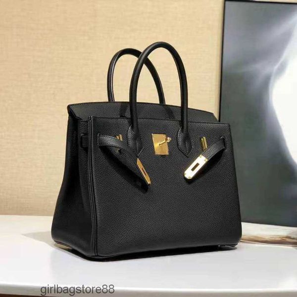 

high-end genuine leather bag 2023 birkins bags women's portable lychee grain togo cowhide gw0n