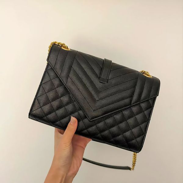

classic flap gym envelope bags women's mens pochette handbag luxury designer genuine leather satchel crossbody tote gold chain shoulder