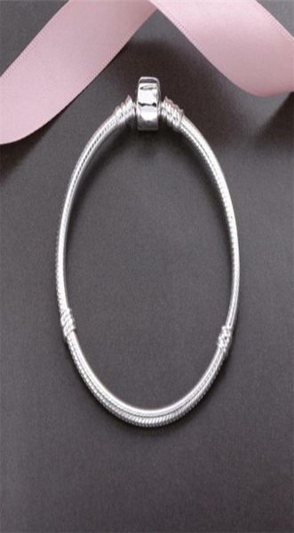 

authentic 925 sterling silver unique moments silver bangle fits european pandora style jewelry charms beads 5906025zc1715077, Black