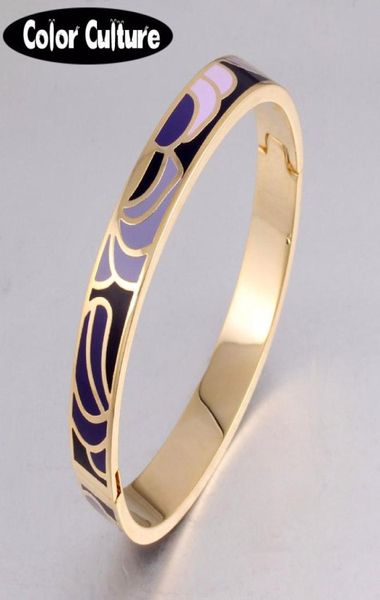 

10mm feather design pattern opening bracelet bangle for women stainless steel enamel bangles ethnic jewelry6174537, Black