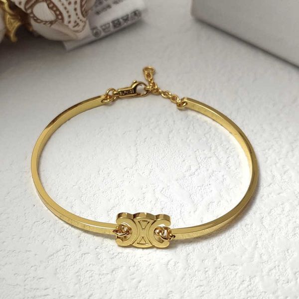 

arc de triomphe women's light luxury french net red ins small design high sense 2022 new style bracelet handicraft, Golden;silver