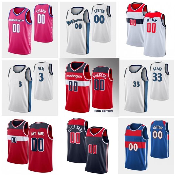 

13 poole basketball jersey 0 bilal coulibaly 00 tristan vukcevic kyle 33 kuzma deni 9 avdija corey 24 kispert daniel 21 gafford mike muscala, Black;red