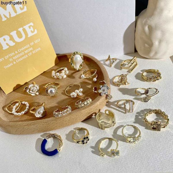 

fashion accessories natural freshwater pearl gold zircon ring for women personalized index finger band high level design, Silver