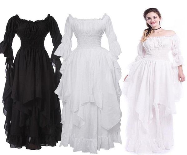 

vintage victorian medieval dress renaissance black gothic dress women cosplay halloween costume prom princess gown plus size 5xl5052076, Black;gray