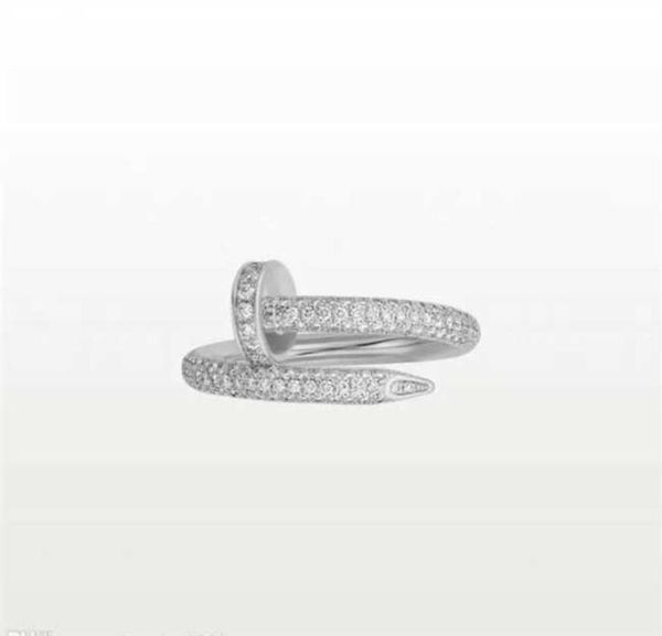 

2022 designer ring love ring men and women rose gold jewelry for lovers couple rings gift size 5115673733, Silver