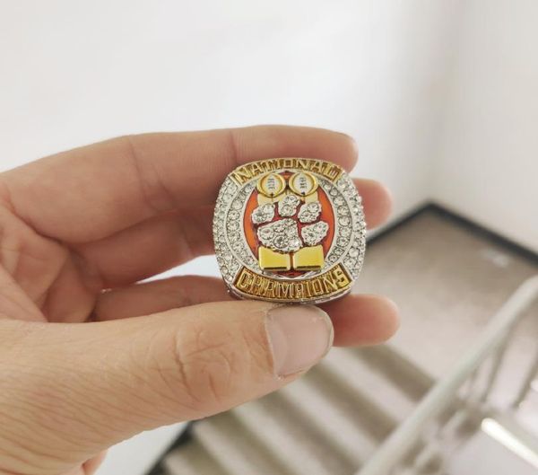 

2019 whole 2018 clemson tigers national championship ring fan men gift whole drop 8973296, Golden;silver