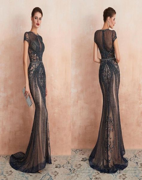 

dark blue prom dresses highgrade evening gowns party dress zipper back elegant1048160, Black;red