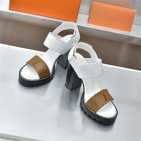

summer popular women sandals 2023 luis luxury brand business dress wedding party leather high heels casual flat slippers vuttonity 06-010, Black