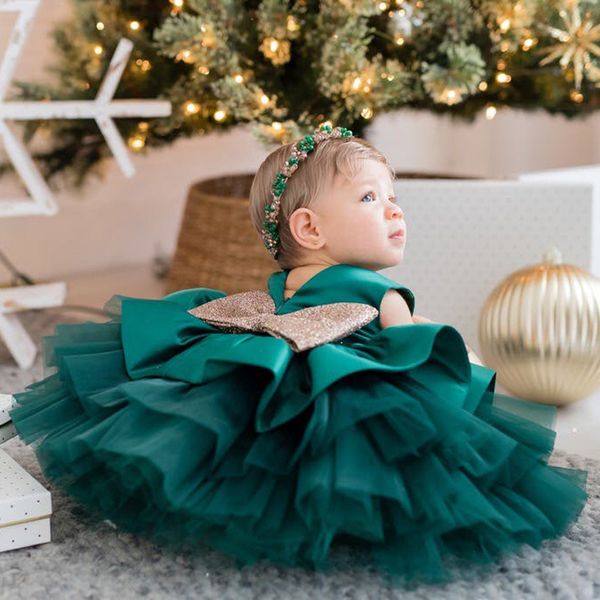 

girl's dresses 12m baby girl sequin bow tutu gown born girl one year birthday outfits evening party dress girl christmas vestido baby c, Red;yellow