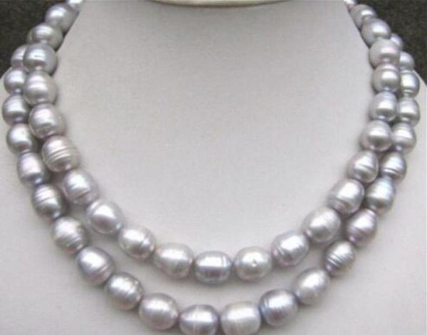 

beautiful 910mm natural tahitian gray silver pearl necklace 32 quot96722978543713