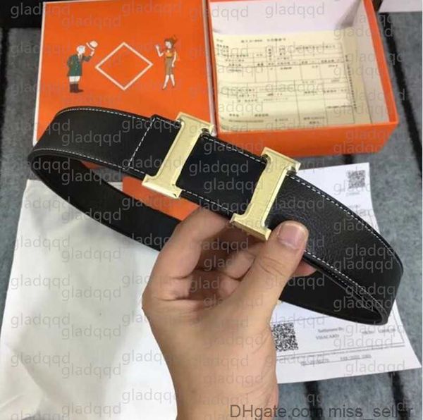

designers men belts classic fashion business casual belt wholesale mens waistband womens metal buckle leather width 3.8cm orange box misssel, Black;brown