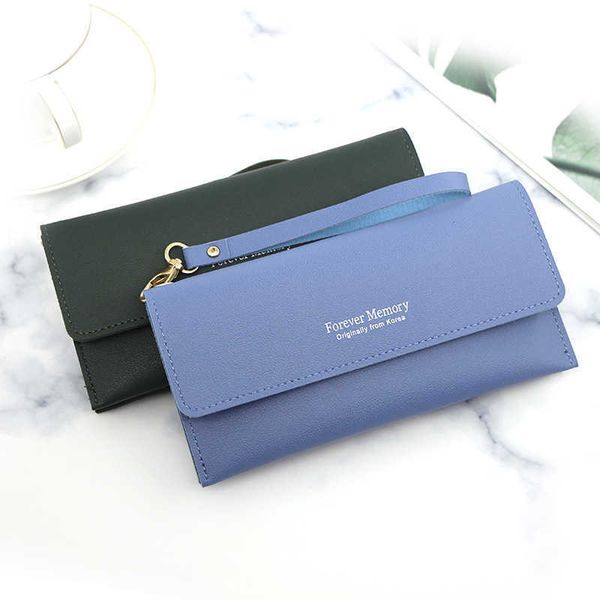 

fashionable women's long wallet solid simple wallet change bag handbag women's long bag card bag