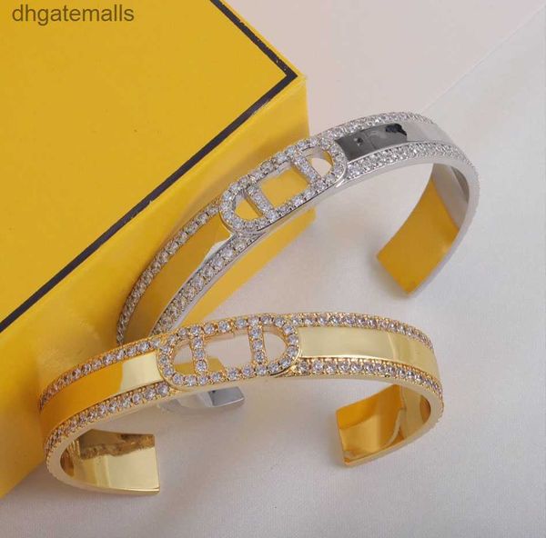 

designer bracelet for mens women full diamond gold letters bracelets jewelry gifts luxury love bracelets wedding 4 colour fashion bangle, Black