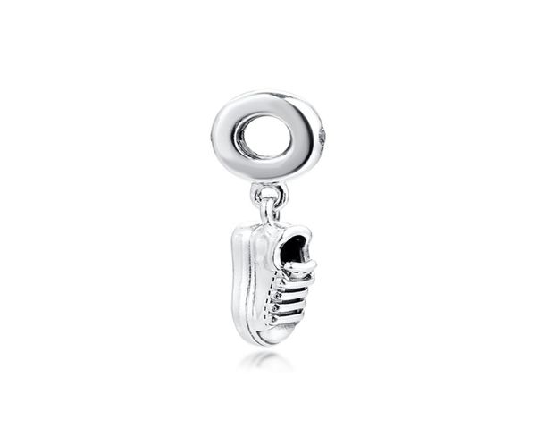 

mother039s day new authentic 925 sterling silver sneaker shoe dangle charm pendant beads fit european bracelet diy jewelry wome9285848, Black
