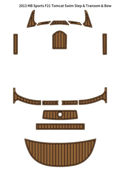

2013 mb sports f21 tomcat swim step transom bow pad boat eva teak deck floor mat