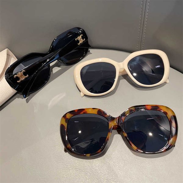 

2023 new tiktok network red women's small square show personality wide feet fashion men's sunglasses, White;black