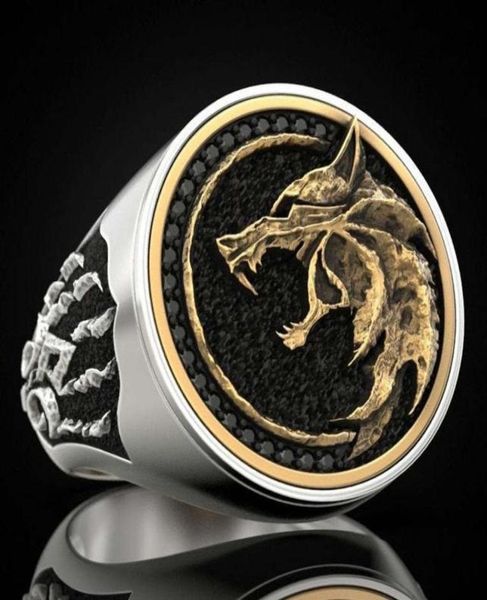 

10pcs hunter wolf claw ring viking warrior vintage bicolor men039s birthday holiday gift domineering party jewelry8660278, Silver