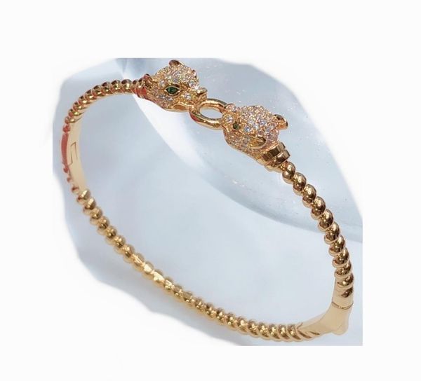 

wholer luxury jewelry advanced vintage bangle for women designer brand 18k brass gold plated fashion9983787, Black