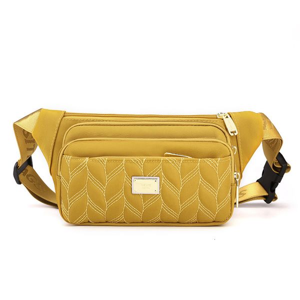 

waist bags golden fanny packs women waterproof nylon waist pack hip bum belt bags light weight money phone pouch pochetes mulheres 230714