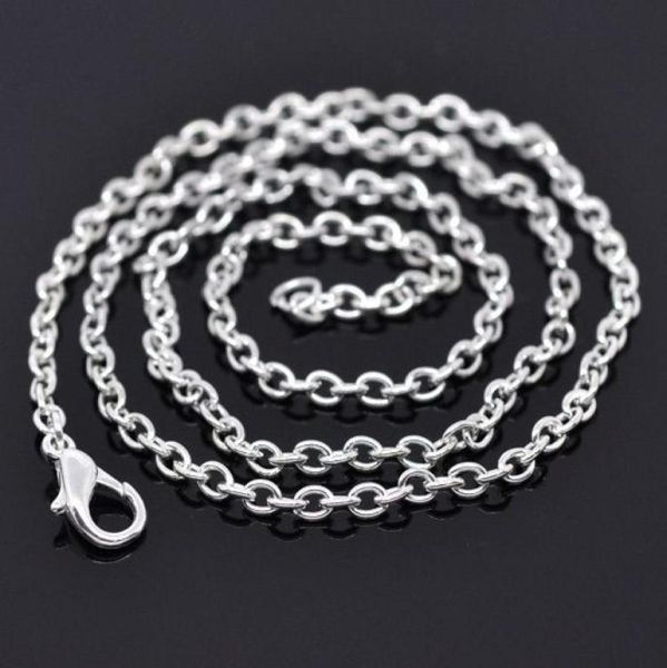 

24 strands silver plated lobster clasp link chain necklaces 18quot findings whole jewelry making9728894