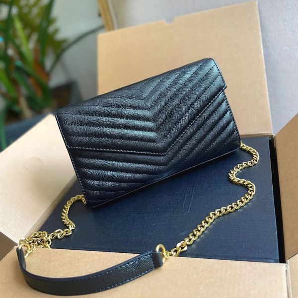 

womens vintage caviar city shoulder envelope bags mens luxury designer classic coin purses messenger bag genuine leather metal chain gym han