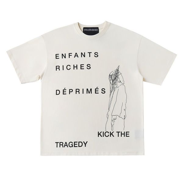 

women s t shirt erd melancholy rich second generation letter slogan yk2 of punk wind cotton loose t shirt printed street t shirts 230713, White