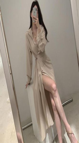 

casual dresses vintage french korean style design long shirt dress elegant waist lace harajuku for women party autumn 2022 clothes3489404, Black;gray