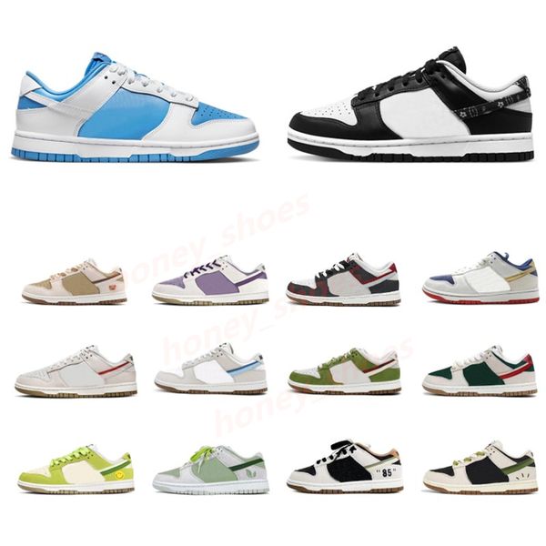 

2023 men women running shoes panda black white sneakers grey fog unc vintage green laser orange syracuse mummy cherry candy trainers eur 34-