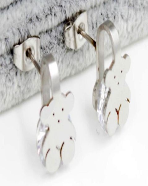 

whole gold silver rose gold stainless steel brand new heart earrings for women lady fashion charm earrings jewelry gift 329614175, White