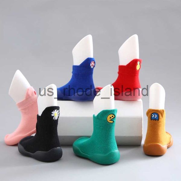 

athletic outdoor baby boys girls toddlers shoes non-skid indoor kids floor slipper casual children soft sole breathable cotton knitted shoes, Black