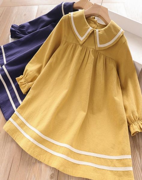 

girls dress 2020 new spring autumn kids elegant princess dress long sleeve preppy plaid party costume strap children clothing5124270, Red;yellow