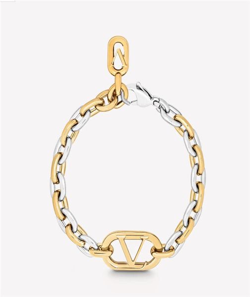 

locked gold bracelet womens designer bracelets pearl pendants woman jewelry chains luxurys designers bracelets bangle links letter8323202, Black