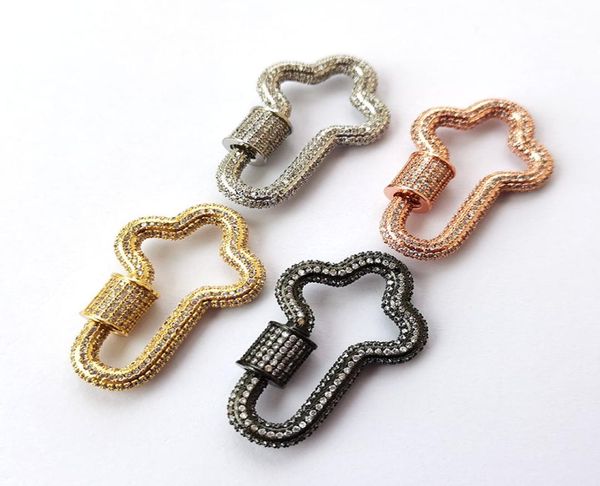 

creative cubic zirconia carabiner cross charm lock clasps pendant for making necklaces diy jewelry supplies kt0098573520, Silver